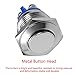 ESUPPORT Car 16mm Raised Top Momentary Stainless Metal Push Button Switch Pack of 5