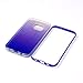 for Samsung Galaxy S7 Edge, G9350 Gradient Color Mirror Soft TPU Case with Shockproof PC Bumper for S7 Edge (Purple)