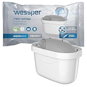 Wessper Waterfilterpatronen voor hard water, compatibel met BRITA Maxtra+ filter, Maxtra Plus, verpakking van 12 stuks