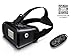 CUDEVS 3D VR Glasses,VR Headset Virtual Reality with Adjustable Len for iPhone 5 5s 6 6s 7 plus Samsung S5 S6 Edge Note 3 4 5 and 3.5-6.0 inch Smartphone for 3D Movies and Games (VR with Remote)