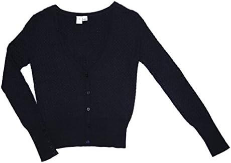 Doria Women's Cable Knit V-neck 100% Wool Sweater X-Small Navy