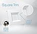 PARMIDA 4-Pack 6 inch Dimmable LED Square Recessed Lighting Retrofit Downlight, 15W (100W Eqv.) 3000K, 1040lm, Ceiling Can Light Trim, ETL-Listed & Energy Star, 5 Year Warranty