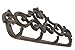 Comfify Decorative Cast Iron Wall Hook Rack - Vintage Design Hanger with 4 Hooks - for Coats, Hats, Keys, Towels, Clothes, Aprons etc | Wall Mounted - 12.25 x 5.75 - with Screws and Anchors
