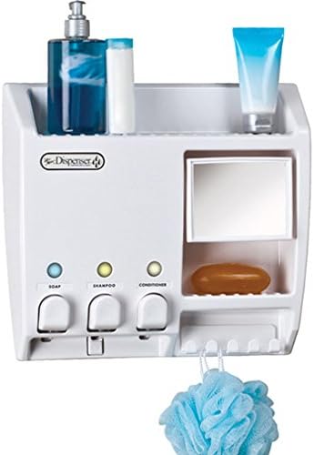 Soap Sanitizer Dispenser Wall Mounted Shampoo Pump Fog Mirror Bath Organizer