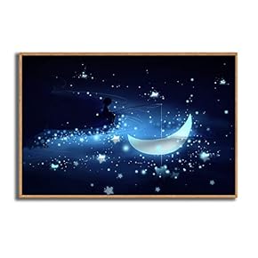 Framed Canvas Wall Art for Living Room, Bedroom Dreamland Theme Canvas Prints for Modern Home Decoration Ready to Hang - 16"x24" inches