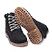 Women Boots Retro Solid Ankle Thick Booties Lace-up Waterproof Short Round Toe Casual Shoe
