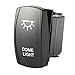 Blue Dome Light Rocker Switch, ISSYZONE IP66 ON-Off Rocker Switch Compatible with UTV Polaris RZR Arctic Cat Wildcat Kawasaki