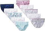 Hanes Women's Cotton Hipster Panty, Assorted, 7 (Pack of 10)