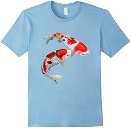 Men's Koi Fish T-Shirt Chinese Koi Carp Fish Graphic Shirts 3XL Baby Blue