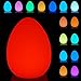Mr.Go 11-Inch LED Egg Lamp with Remote - Color-Changing, Cordless, Waterproof, Rechargeable Night Light Mood Lighting - 16 RGB Colors, 4 Modes, Dimmable - Great as Table Centerpiece or Room Decoration