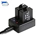 APEMAN Action Camera Battery Rechargeable Dual 1050mAh and USB Dual battery Charger for Sport Camera and 4k Action Camera