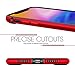 Humixx Aluminum TPU Hybrid Shockproof Bumper Case for iPhone Xs/iPhone X [Extre Series]-Red