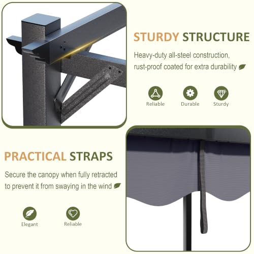 Betisef 10x12 Outdoor Pergola with Retractable Canopy Review: Adjustable Shade for Any Patio image 18