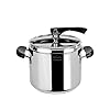 Lagostina De klassieke snelkookpan met mand en eco-pot modern Ø 22 cm, 7 lt Acciaio e Nero