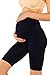 Franato Seamless Maternity Shapewear Elastic High Waist Boyshort Black L