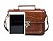 ECOSUSI Fashion Girl's Faux Leather Satchel Purse Small School Crossbody Messenger Bag Work Cross-body Bag Brown
