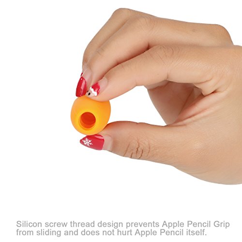 Tranesca Ergonomic grip holder for Apple Pencil-Orange(Must have apple pencil accessory) - Thumbnail 4