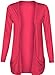 Fashion Wardrobe Womens Long Sleeves Drop Pocket Boyfriend Cardigan Ladies Open Casual Tops 8-14 (USA 6-8 / UK 6-10 (S/M), Cerise)