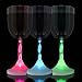 Light Up Martini Glasses with Color Changing LED Light & Long Spiral Stem (Set of 6)