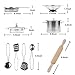 ToyerBee Pretend Play Toys, 17PCS Kitchen Play Accessories Set -Play Food & Stainless Steel Toys with Pots, Pans, Wooden Spoons, Pot Holders & Storage- Pretend Toys for Kids, Toddlers, Girls & Boys