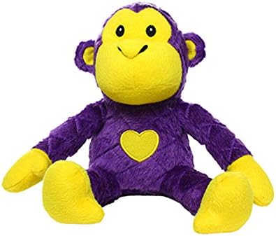 MIGHTYSafari Purple Monkey - Squeaker-Multiple Layers. Made Durable, Strong & Tough. Interactive Play Dog Toy (Tug, Toss & Fetch). Machine Washable & Floats