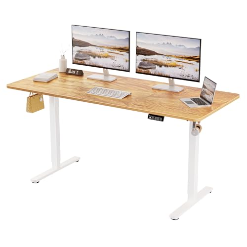 ERGOMAKER Höhenverstellbarer Schreibtisch Elektrisch für Homeoffice160x70cm