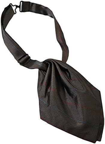 Pinstripe Tulip Ascot Adjustable strap with hook/eye closure, STEEL GREY, 0