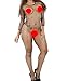xinkaishi Women's Hot Transparent Open Crotch Fishnet Bodystocking