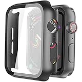 1PCS Smiling Case for apple Watch Series 3 42mm with Buit in TPU Clear Screen Protector - all around Protective Case High Definition Clear Ultra-Thin Cover for apple iwatch 42mm Series 3