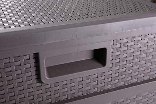 image for KOOLWOOM Deck Box, 120-Gallon Patio Outdoor Plastic Storage 47.2
