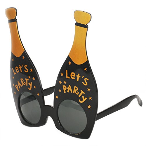 Champagne Sunglasses – Celebration Party Favors, Novelty Shades, Party Toys, Let‘s Party Funny Costume Glasses Accessories for Kids & Adults