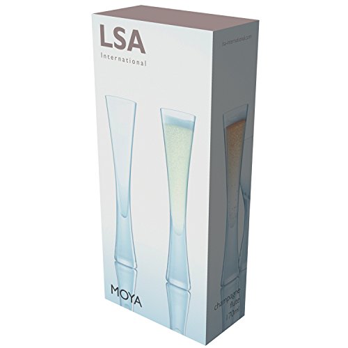 [- LSA International 170 ml Moya Champagne Flute, Clear (Pack of 2)  -]