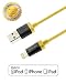 Spark Electronics MFI (Made for iPhone) Apple Certified Charging Data Cable Charger for iPhone 7/7 Plus 6/6 Plus - Retail Packaging - Yellow