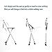 Best Health Cane Stool Golf Walking Seats Retractable Lightweight Walking Stick with LED Light for Elderly Outdoor Travel Rest Stool Folding Chair Replacement Large Weight Capacity (Black Cane seat)