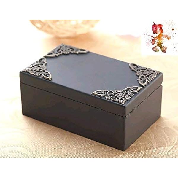 Amazon Com Anakin Jerry Black Vintage Rectangle Music Musical Jewelry Box When You Wish Upon A Star Soundtrack Home Kitchen