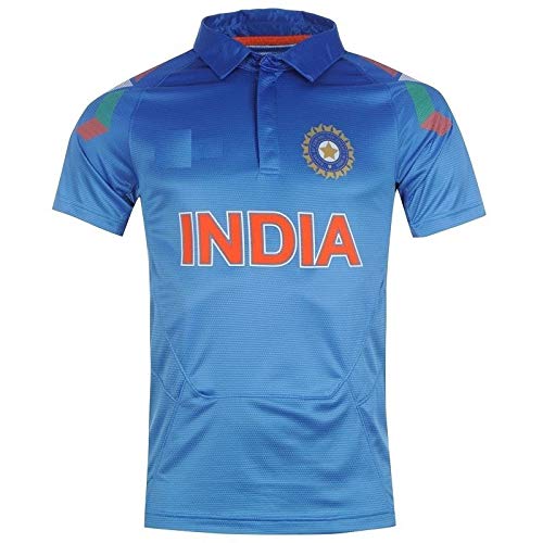 India Cricket Team ODI Uniform Jersey Shirt Size Kids - Adult (8-9 Yrs)