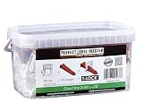 1/8" T-Lock Complete KIT Anti lippage Tile leveling system by PERFECT LEVEL MASTER 300 spacers & 100 wedges in handy bucket ! Tlock