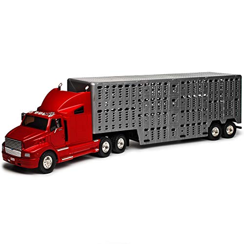Motormax Ford Aeromax 9500 Rot Tiertransporter Usa Amerika LKW 1/32 Modell Auto mit individiuellem Wunschkennzeichen – Bild 3