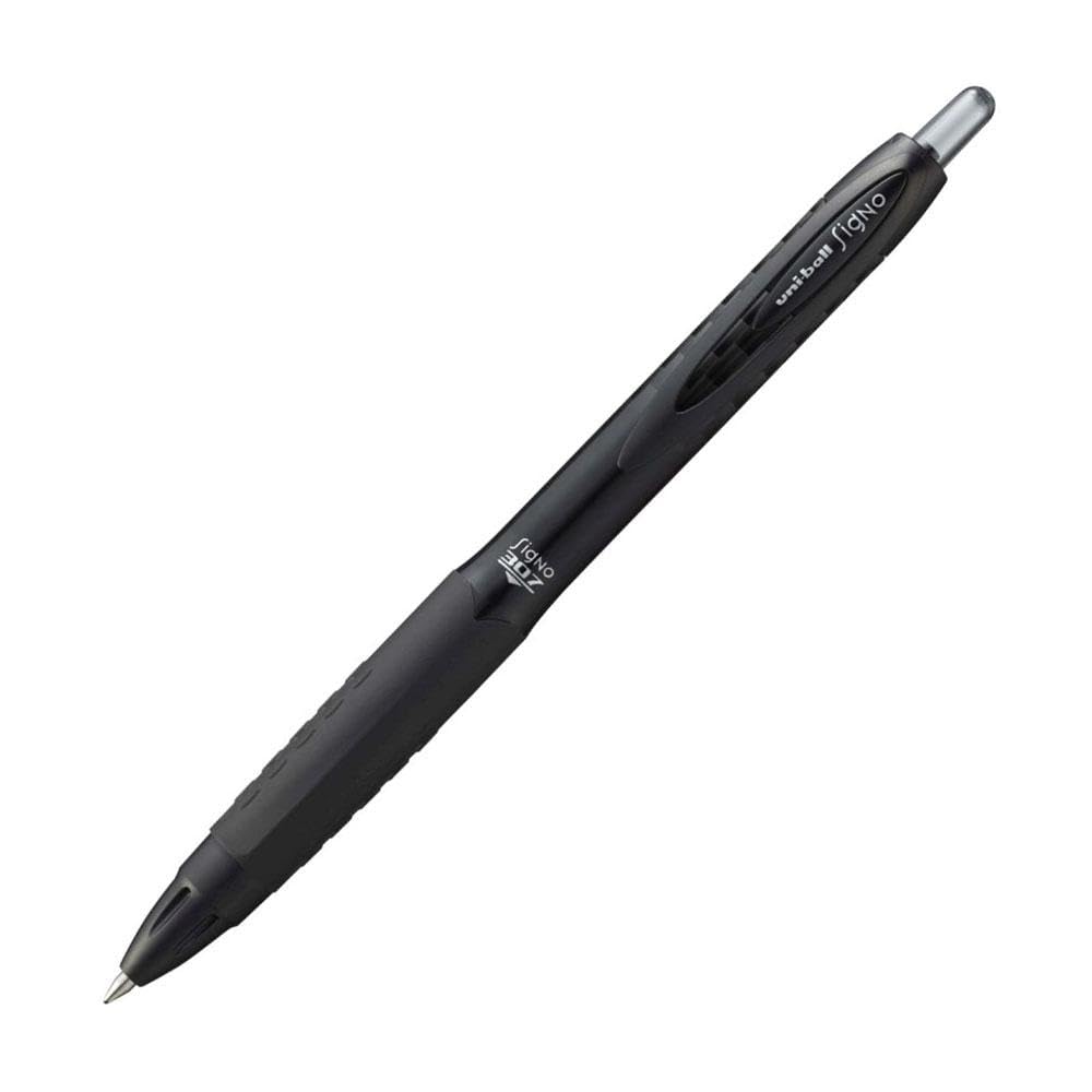 Uni-Ball UMN-307 Signo RT Rollerball Pen, Black (Pack of 12)