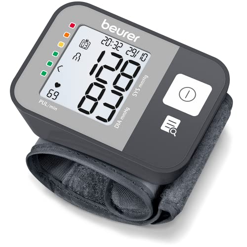 BC 27 Tensiómetro de muñeca con detección de arritmias, indicador de riesgo en color, muñeca 14-19,5 cm, producto médico, transferencia de datos a Apple Health