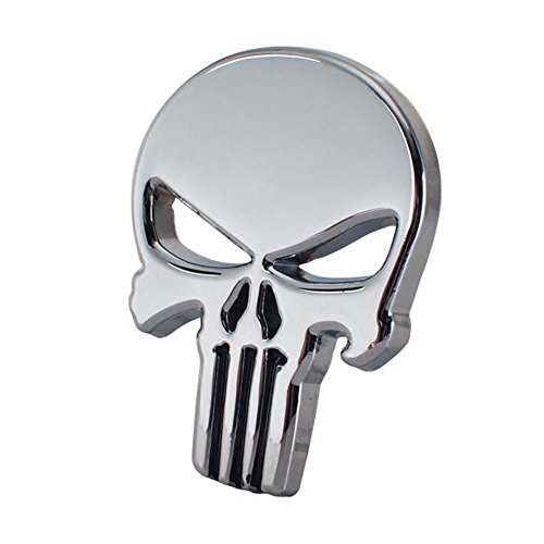 1 Punisher+Vehicle+Motorcycle+Sticker+2+pack