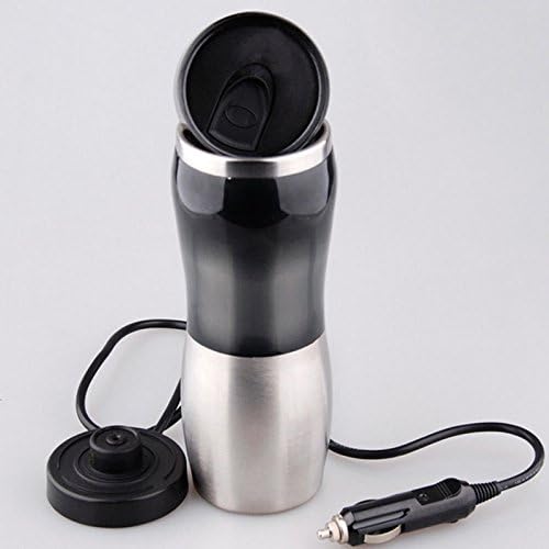 UNAKIM-Portable Car 12V Stainless Steel Kettle Boil Cup Warm Hot Water 100° Heater Mug