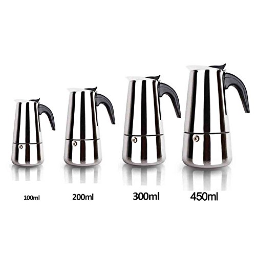 Stainless-Steel 2-Cup Electric Percolator,Coffee Maker Stovetop Coffee Pot with Coffee Percolator Design(Silver) - Thumbnail 2