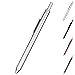 TSML 4-in-1 Multicolor pen - Metal Cased Multifunction Pen - Black Ball Pen, Blue Ball Pen, Red Ball Pen and 0.5mm Mechanical Pencil (Silver)