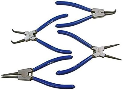 US PRO 4pc 7" Circlip, Snap Ring Pliers, Internal External 2064, Black - Image 3