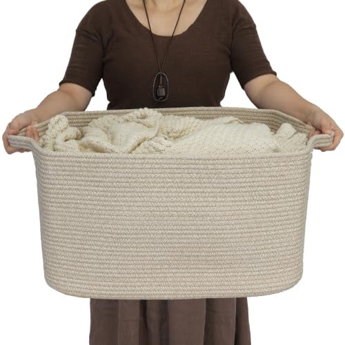 Large Woven Cotton Rope Basket