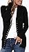 NENONA Women's Long Sleeve Lightweight Cardigans Open Front Button Down Basic Soft Outwear(Black-S)