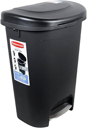 Step-On Wastebasket 13-Gallon Metal-Accent Black!