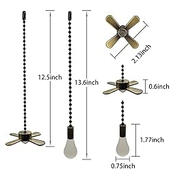 EIFHYT Ceiling Fan Pull Chain with Decorative 2 Pcs