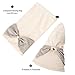 Siggi UPF50+ 100% Cotton Summer Sun Bucket Packable Foldable Wide Brim Hats for Women with Chin Cord Bow Accent Beige